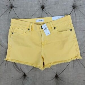 New with tags LOFT 3” Denim yellow Shorts size 4